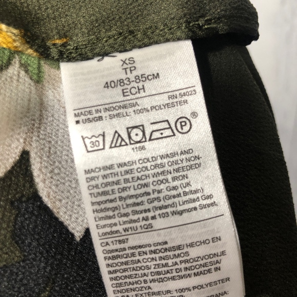 Banana Republic Green Floral Print Top Sz XS EUC - Picture 8 of 8